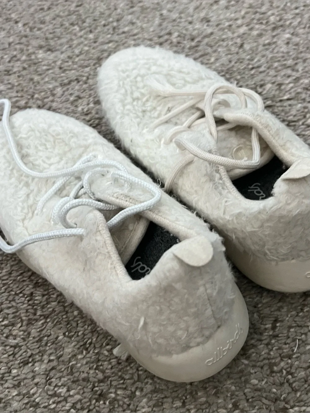 Allbirds Kids Cream Sherpa Sneakers Size 1